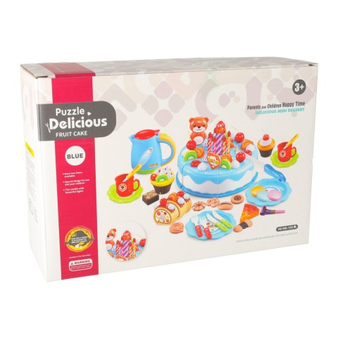 Tort urodzinowy do krojenia na rzepy kuchnia 80 elementów niebieski Kik Sp. z o. o. Sp. k.