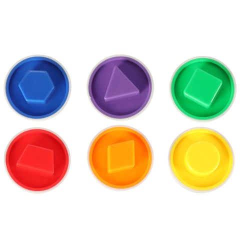 Układanka edukacyjna sorter dopasuj kształty i kolory jajka 6 sztuk Kik Sp. z o. o. Sp. k.