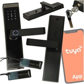 Zamek elektroniczny do drzwi SMART klamka inteligentna na kod odcisk palca bluetooth Kik Sp. z o. o. Sp. k.