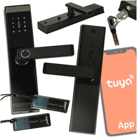 Zamek elektroniczny do drzwi SMART klamka inteligentna na kod odcisk palca bluetooth Kik Sp. z o. o. Sp. k.