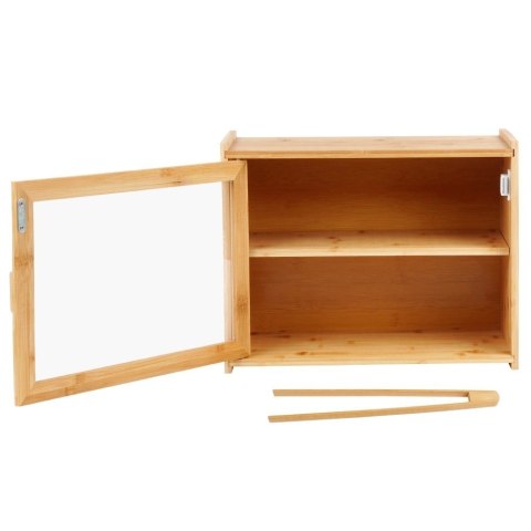 Chlebak 2-Poziomowy Półka Pojemnik na Chleb ze Szczypcami VILDE 40x20x31 cm