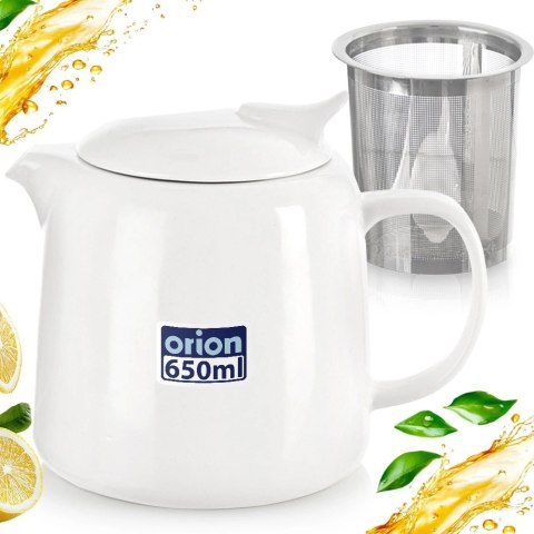 Dzbanek Porcelanowy 650ml Zaparzacz Sitko Stalowe MONA ORION
