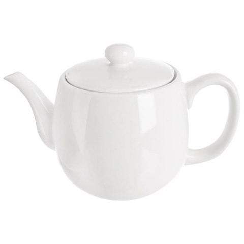 Dzbanek z Zaparzaczem do Herbaty Porcelanowy Biały Mona 700 ml