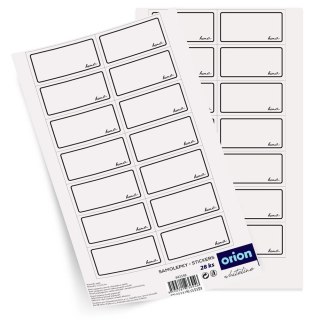 Etykiety Samoprzylepne na Słoiki ORION WHITELINE 28 szt. Białe Prostokątne