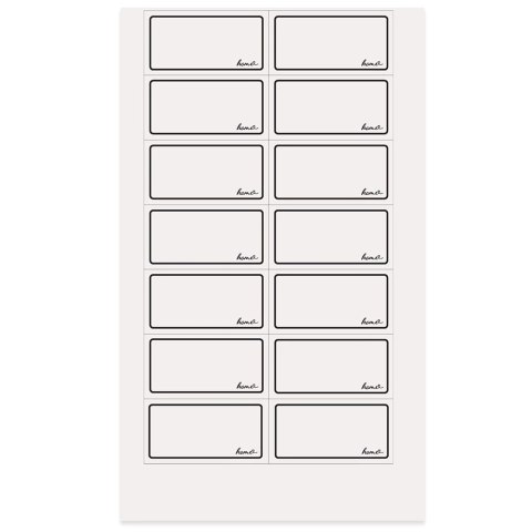 Etykiety Samoprzylepne na Słoiki ORION WHITELINE 28 szt. Białe Prostokątne