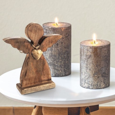 Figurka Ozdoba Anioł Świąteczna Drewniana Solidna Trwała ORION 27 x 30 cm