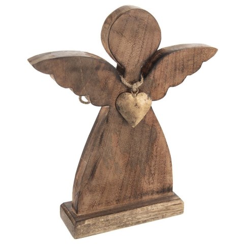 Figurka Ozdoba Anioł Świąteczna Drewniana Solidna Trwała ORION 27 x 30 cm