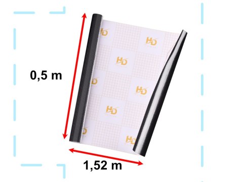 Folia rolka carbon 5D czarna 1,52x18m Kik Sp. z o. o. Sp. k.