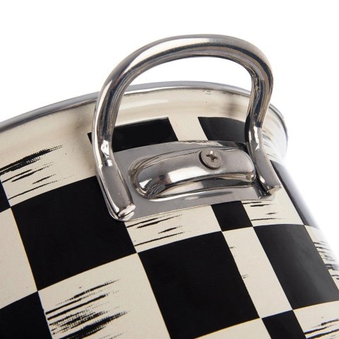 Garnek Emaliowany 3 L ORION SZACHOWNICA 20 cm Indukcja Zmywarka