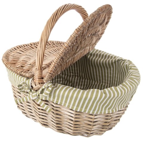 Kosz piknikowy wiklinowy zamykany 42x32x35 cm