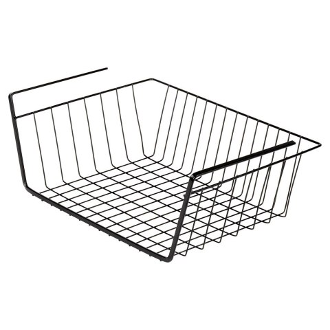 Koszyk podwieszany pod półkę metalowy czarny 40,5x26,5x14,5 cm