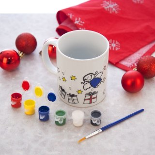 Kubek do Malowania z Farbami Porcelanowy 350 ml ORION z Pędzelkiem