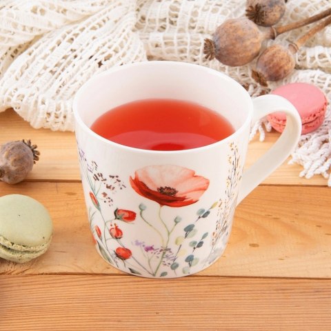 Kubek porcelanowy kwiaty MAKI 430 ml