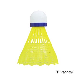 Lotki do Badmintona Nylonowe Żółte Wytrzymałe TALBOT TORRO MEDIUM 6 szt.