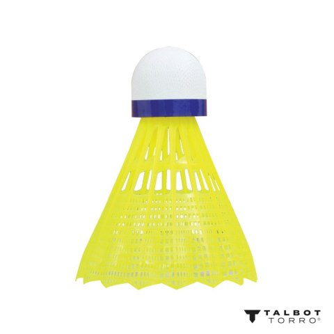 Lotki do Badmintona Nylonowe Żółte Wytrzymałe TALBOT TORRO MEDIUM 6 szt.