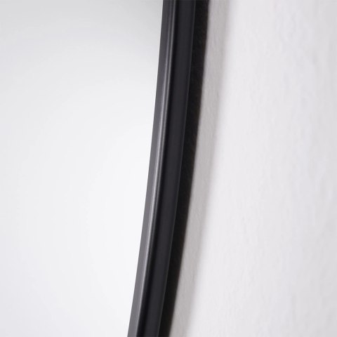 Lustro ścienne czarne okrągłe 55 cm