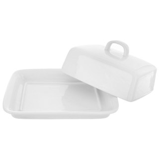 Maselniczka Ceramiczna Maselnica Pojemnik na Masło ORION Biała