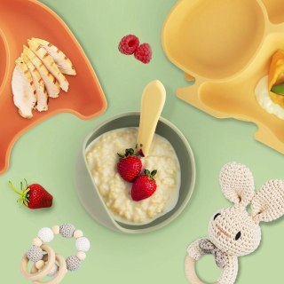 Miseczka dla Dziecka 12 cm 360 ml Silikonowa z Przyssawką Zielona ORION