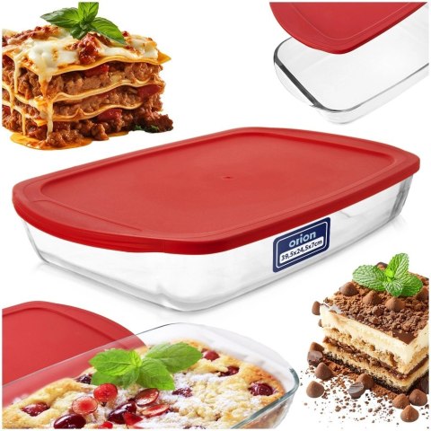 Naczynie Żaroodporne Szklane ORION 39 x 24 x 7 cm 3,7 L z Pokrywką