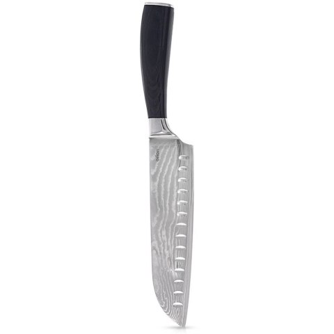 Nóż Santoku 31 cm Stal Damasceńska Drewniany Uchwyt Solidny Trwały ORION