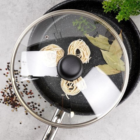 Pokrywka Szklana Żaroodporna Odpowietrznik 28 cm VILDE Zmywarka