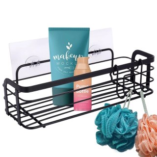 Półka Pod Prysznic Metalowa Czarna Przyklejana LOFT 295 cm VILDE