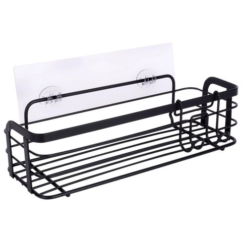 Półka Pod Prysznic Metalowa Czarna Przyklejana LOFT 295 cm VILDE