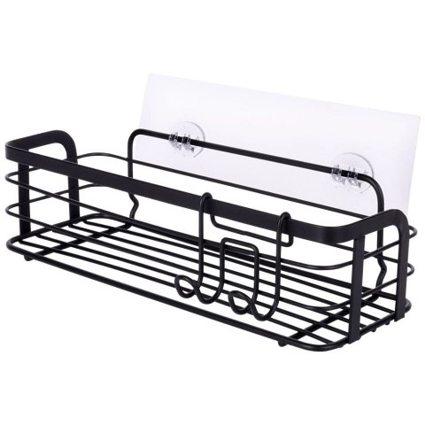 Półka Pod Prysznic Metalowa Czarna Przyklejana LOFT 295 cm VILDE