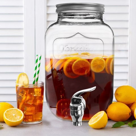 Słój Słoik do Napojów Dystrybutor z Kranikiem Szklany ORION 4 L