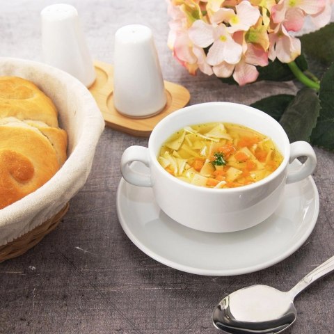 Bulionówka MONA 290 ml Porcelana z Uchwytami do Zmywarki i Mikrofali ORION