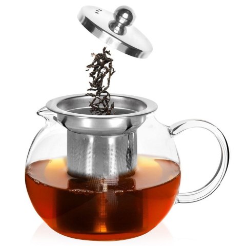 Dzbanek z Zaparzaczem ORION 800 ml Szkło Borokrzemowe Sitko Pokrywka