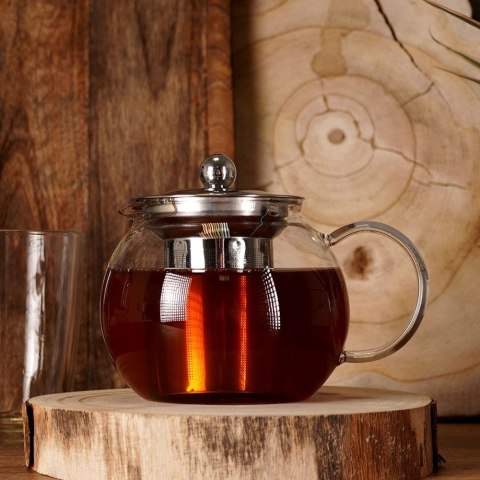 Dzbanek z Zaparzaczem ORION 800 ml Szkło Borokrzemowe Sitko Pokrywka