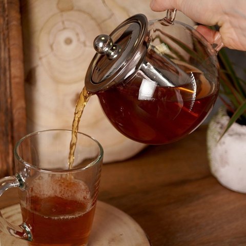 Dzbanek z Zaparzaczem ORION 800 ml Szkło Borokrzemowe Sitko Pokrywka