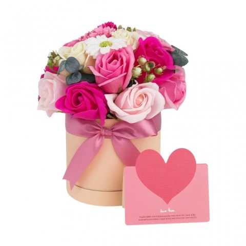 Flower box, bukiet zapachowych kwiatów mydlanych w pudełku 16х16x23cm BUK23