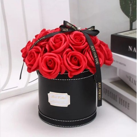 Flower box, bukiet zapachowych kwiatów mydlanych w pudełku 21szt. BUK08CZE