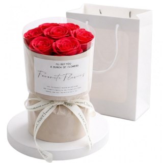 Flower box, bukiet zapachowych kwiatów mydlanych w pudełku 7szt. BUK27CZE