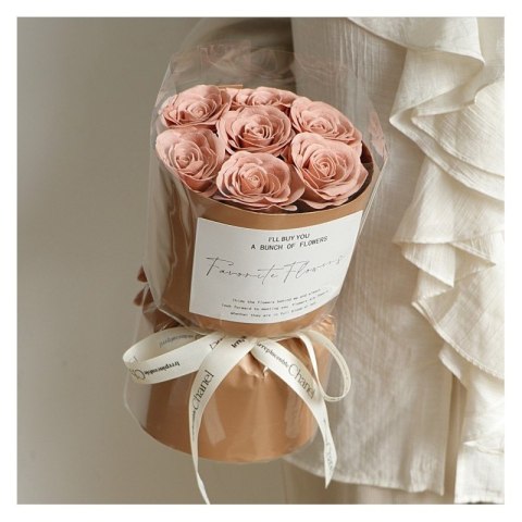 Flower box, bukiet zapachowych kwiatów mydlanych w pudełku 7szt. BUK27R