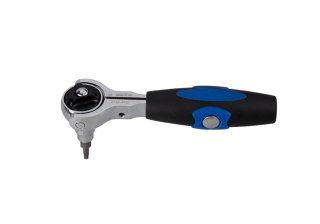 GRZECHOTKA 1/4 114MM 72 ZĘBY CHROM, UCHWYT GUMOWY KING TONY