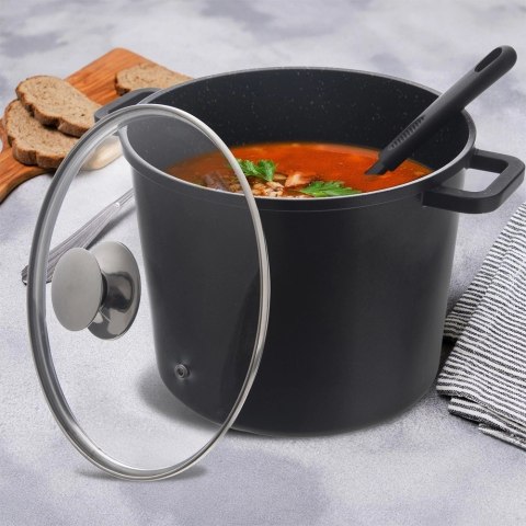 Garnek Granitowy ORION GRANDE Wysoki 25 cm 7,6 L Indukcja Piekarnik