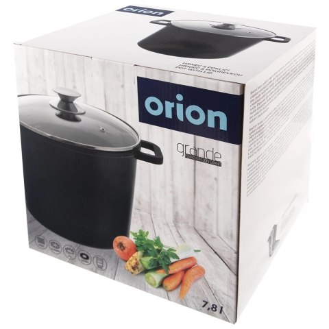 Garnek Granitowy ORION GRANDE Wysoki 25 cm 7,6 L Indukcja Piekarnik