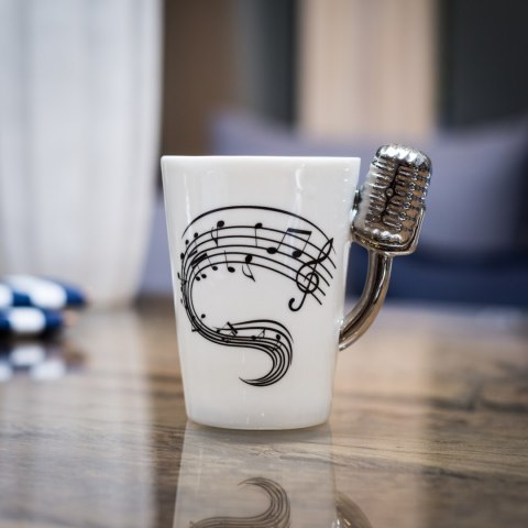 Kubek Mikrofon Retro - prezent dla mówcy, lektora, wokalisty, konferansjera