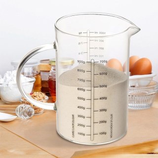 Miarka Kuchenna Miara Kubek z Podziałką Dzbanek Szklana Uchwyt ORION 1 L