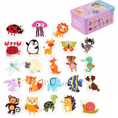 Moje pierwsze puzzle zwierzęta puszka 48 szt. 1817 Luxma