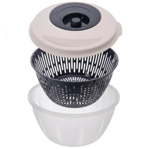 Wirówka Suszarka do Sałaty ELA 4,5 L ORION Ręczna z Korba Szaro-Biała