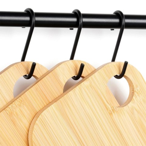 Zestaw Deski do Krojenia Kuchenne Drewniane Bambusowe Solidne VILDE 3 szt.