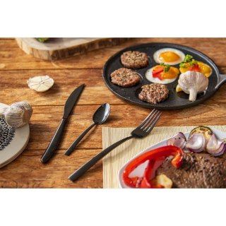 Zestaw Sztućców Stalowy Czarny Dekoracjny ORION 24 el. dla 6 osób