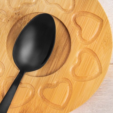 Zestaw Sztućców Stalowy Czarny Dekoracjny ORION 24 el. dla 6 osób