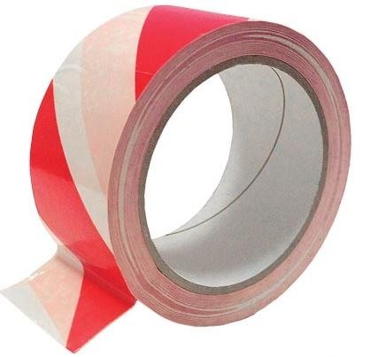 TAŚMA OSTRZEGAWCZA BIAŁO-CZERWONA 75-80MM*100M UN