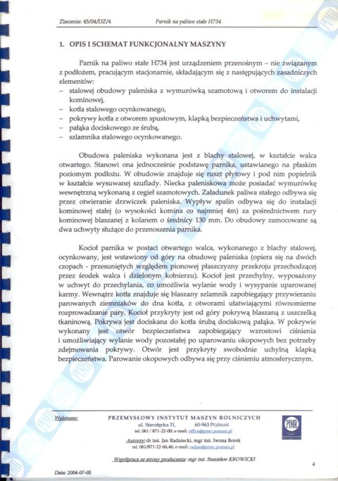 PARNIK Z SZAMOTEM OCYNKOWANY 100 L UN