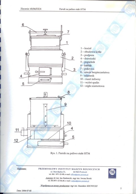 PARNIK Z SZAMOTEM OCYNKOWANY 100 L UN